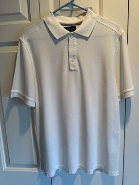 Nordstrom White Men's Polo Shirt - Classic Pique
